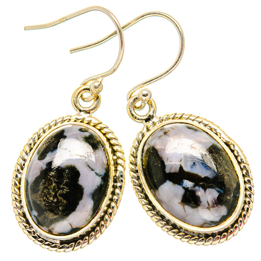 Gabbro Stone Earrings handcrafted by Ana Silver Co - EARR430670 - Photo 2