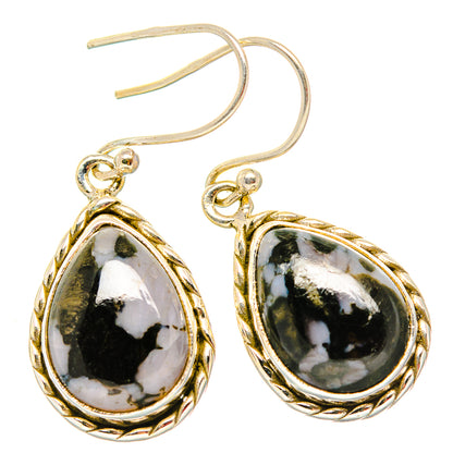 Gabbro Stone Earrings handcrafted by Ana Silver Co - EARR430674 - Photo 2