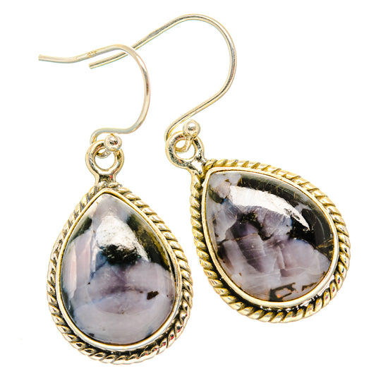 Gabbro Stone Earrings handcrafted by Ana Silver Co - EARR430675 - Photo 2