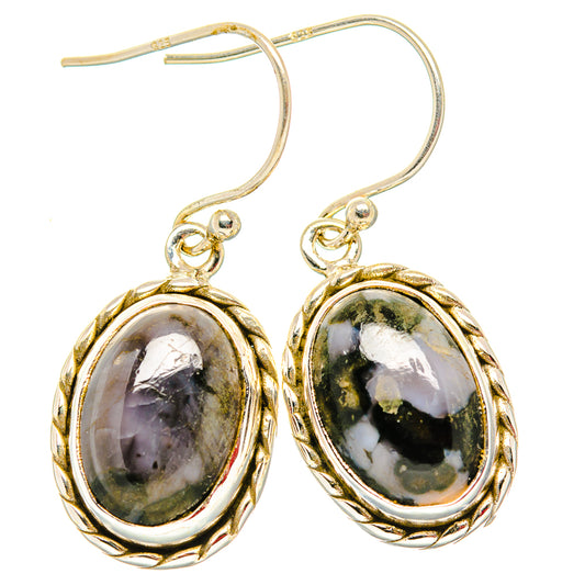 Gabbro Stone Earrings handcrafted by Ana Silver Co - EARR430676 - Photo 2