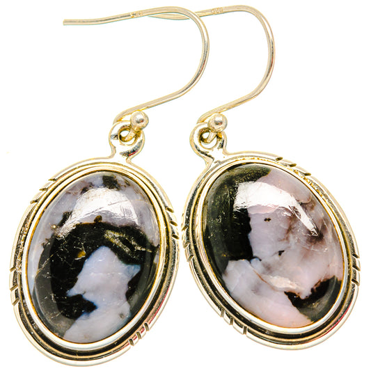 Gabbro Stone Earrings handcrafted by Ana Silver Co - EARR430677 - Photo 2