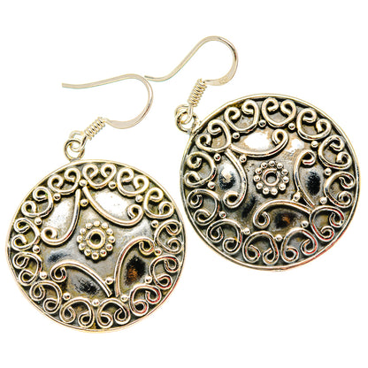 Engraved Earrings handcrafted by Ana Silver Co - EARR430680 - Photo 2