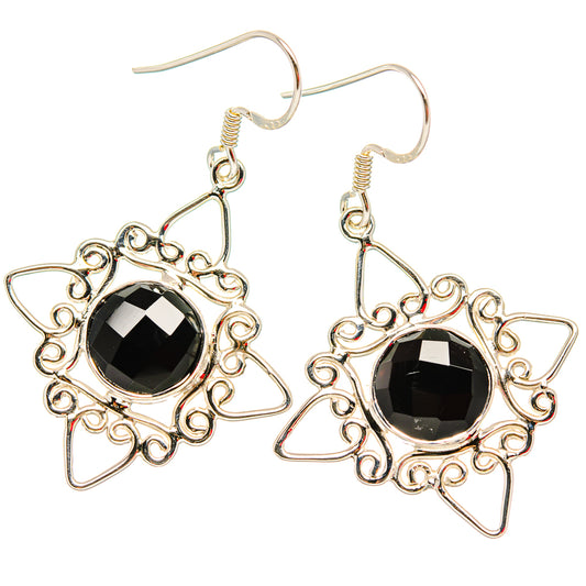 Black Onyx Earrings handcrafted by Ana Silver Co - EARR430684 - Photo 2
