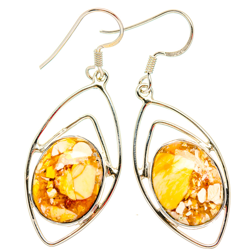 Brecciated Mookaite Earrings handcrafted by Ana Silver Co - EARR430686 - Photo 2