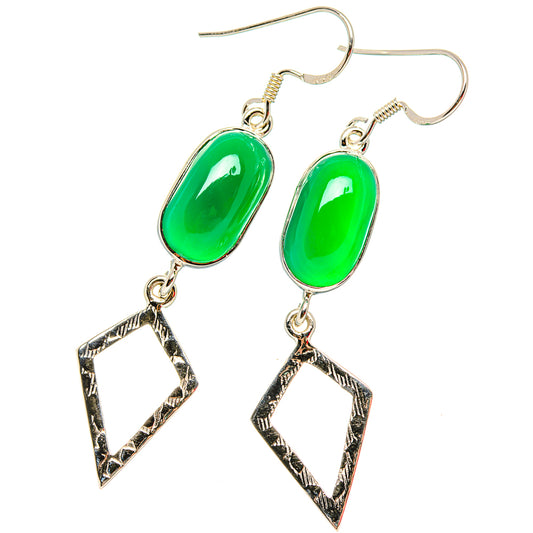Chrysoprase Earrings handcrafted by Ana Silver Co - EARR430695 - Photo 2
