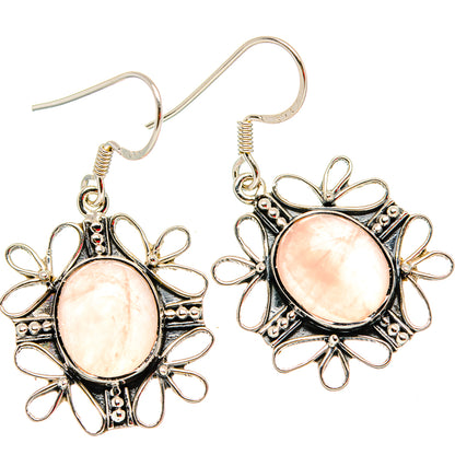 Rose Quartz Earrings handcrafted by Ana Silver Co - EARR430698 - Photo 2