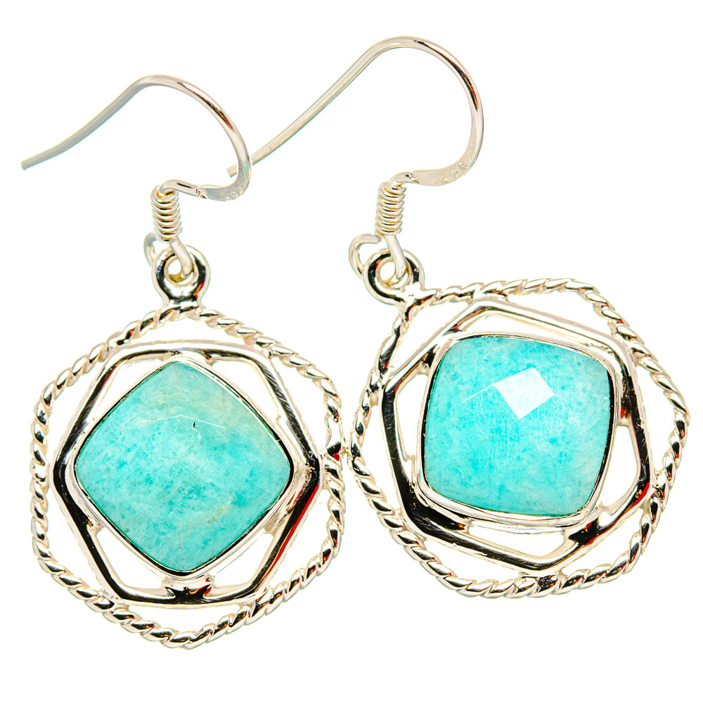 Amazonite Earrings handcrafted by Ana Silver Co - EARR430703 - Photo 2