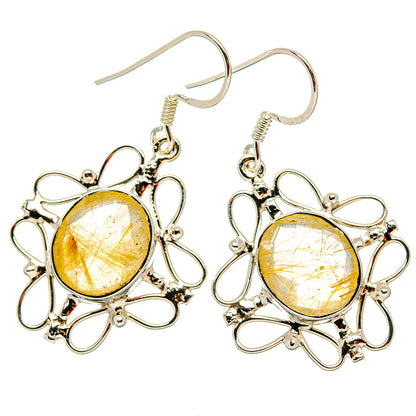 Rutilated Quartz Earrings handcrafted by Ana Silver Co - EARR430709 - Photo 2