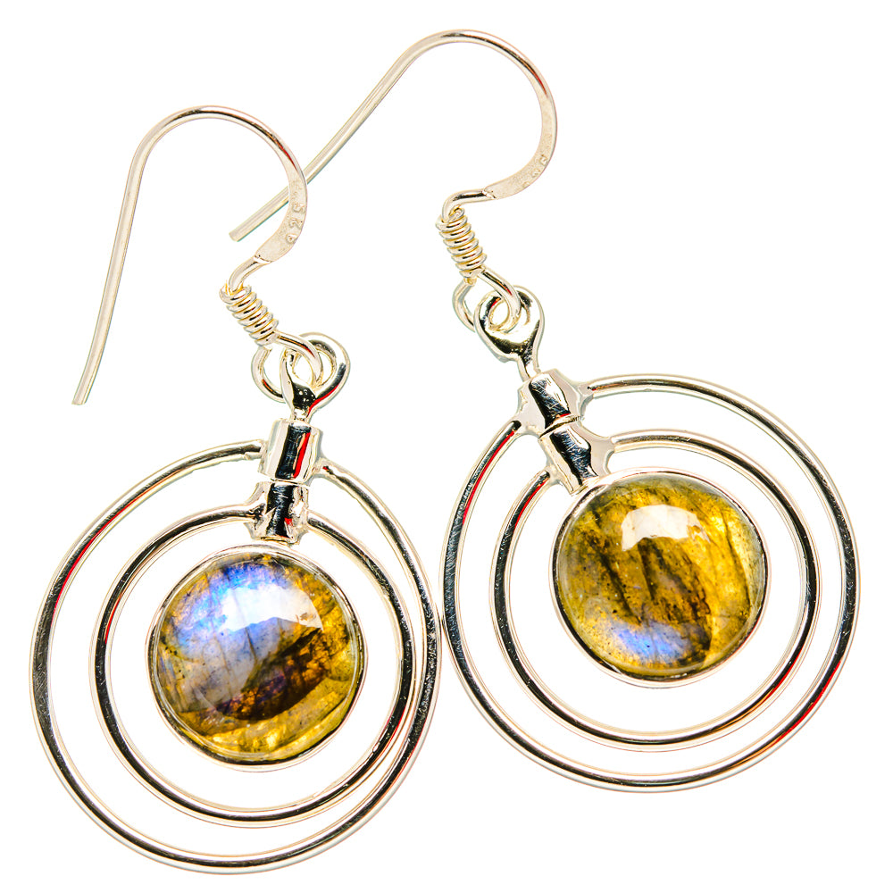 Labradorite Earrings handcrafted by Ana Silver Co - EARR430722 - Photo 2