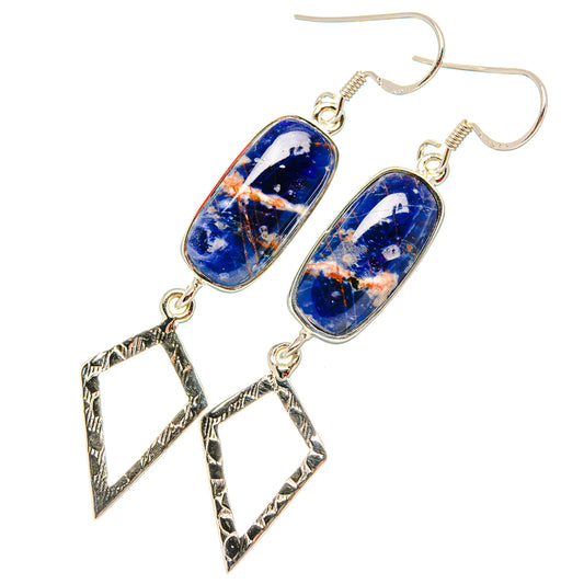 Sodalite Earrings handcrafted by Ana Silver Co - EARR430725 - Photo 2