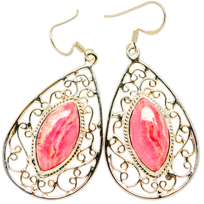 Rhodochrosite Earrings handcrafted by Ana Silver Co - EARR430726 - Photo 2