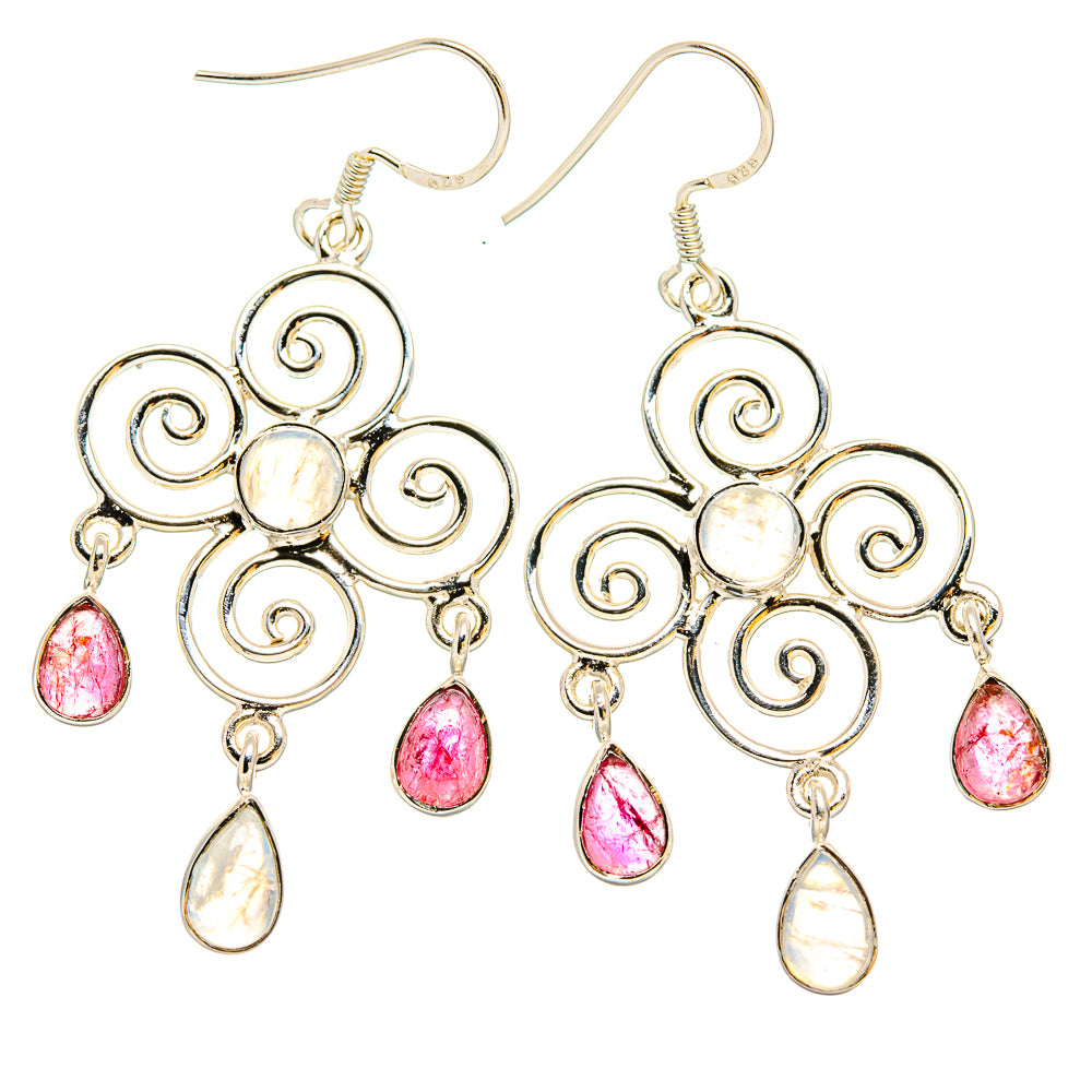 Rainbow Moonstone Earrings handcrafted by Ana Silver Co - EARR430732 - Photo 2