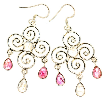 Rainbow Moonstone Earrings handcrafted by Ana Silver Co - EARR430732 - Photo 2