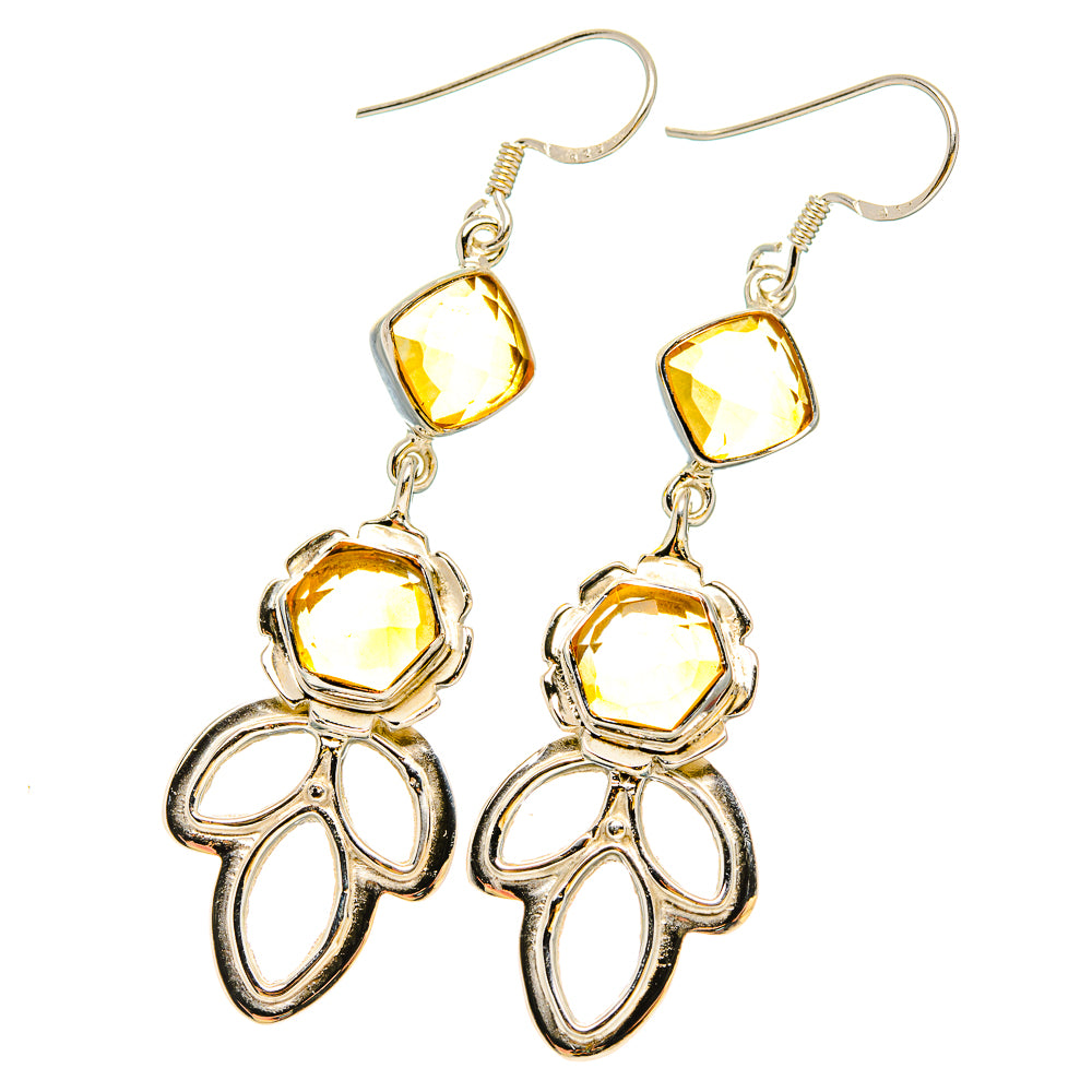 Citrine Earrings handcrafted by Ana Silver Co - EARR430735 - Photo 2