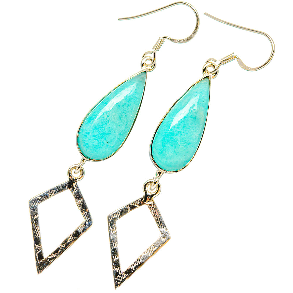 Amazonite Earrings handcrafted by Ana Silver Co - EARR430737 - Photo 2