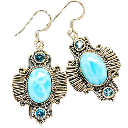 Larimar Earrings handcrafted by Ana Silver Co - EARR430739 - Photo 2