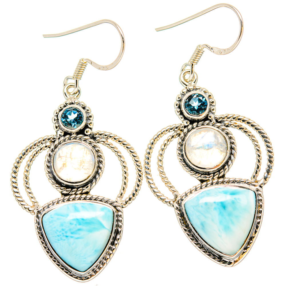 Larimar Earrings handcrafted by Ana Silver Co - EARR430740 - Photo 2