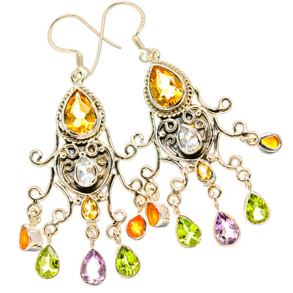 Citrine Earrings handcrafted by Ana Silver Co - EARR430747 - Photo 2