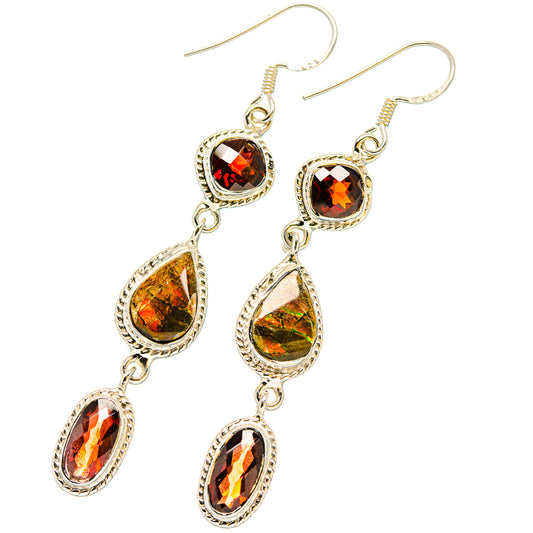 Golden Pietersite Earrings handcrafted by Ana Silver Co - EARR430751 - Photo 2