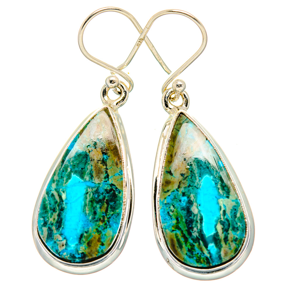 Chrysocolla Earrings handcrafted by Ana Silver Co - EARR430764 - Photo 2