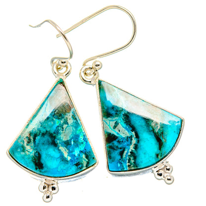 Chrysocolla Earrings handcrafted by Ana Silver Co - EARR430768 - Photo 2