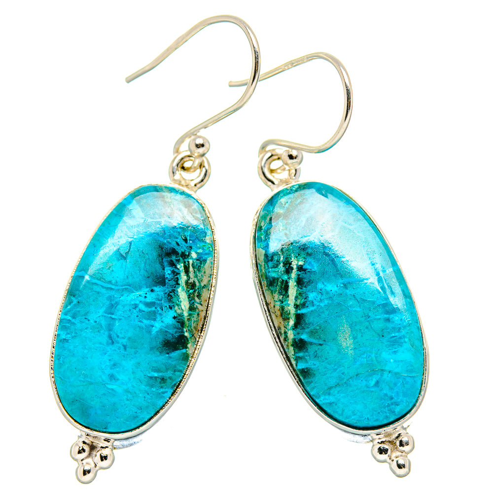 Chrysocolla Earrings handcrafted by Ana Silver Co - EARR430771 - Photo 2