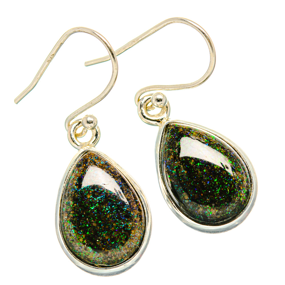 Andamooka Opal Earrings handcrafted by Ana Silver Co - EARR430773 - Photo 2