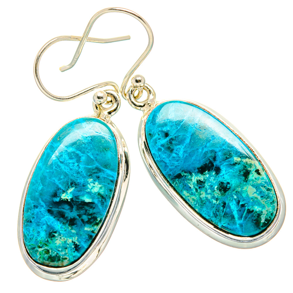 Chrysocolla Earrings handcrafted by Ana Silver Co - EARR430779 - Photo 2