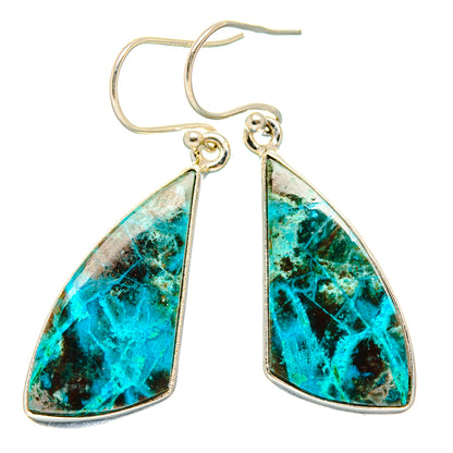 Shattuckite Earrings handcrafted by Ana Silver Co - EARR430781 - Photo 2