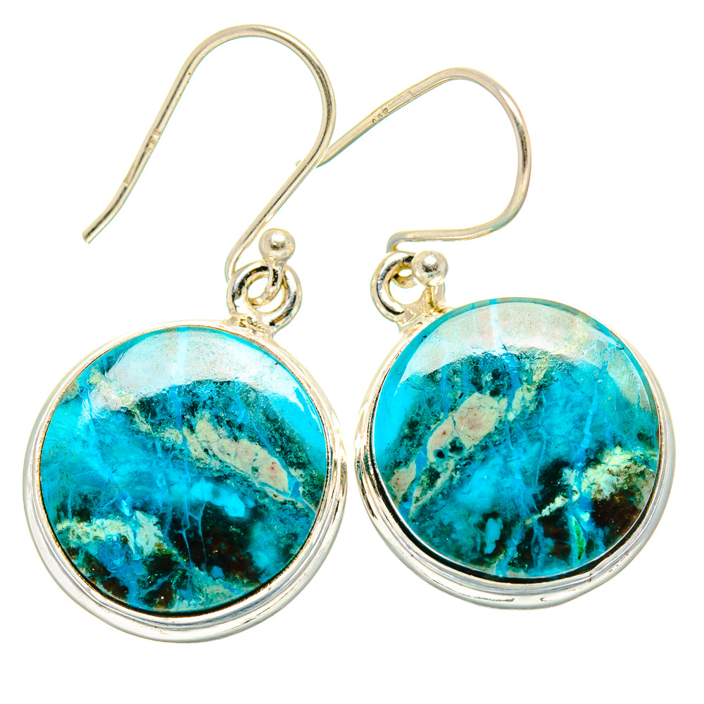 Chrysocolla Earrings handcrafted by Ana Silver Co - EARR430782 - Photo 2