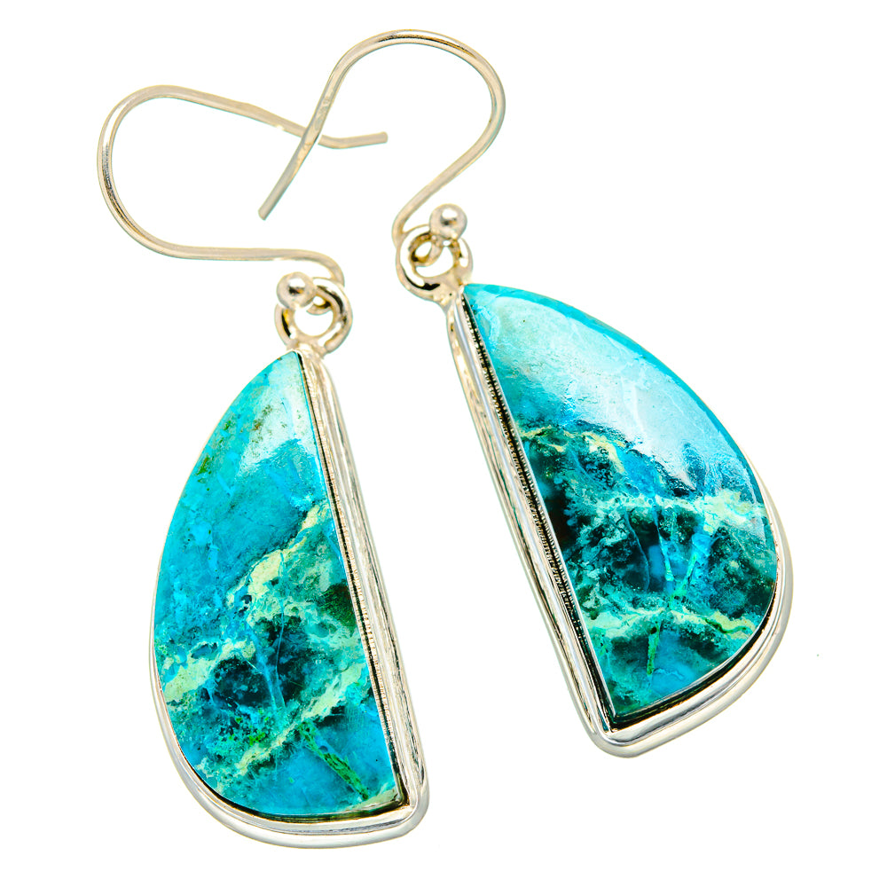 Chrysocolla Earrings handcrafted by Ana Silver Co - EARR430788 - Photo 2