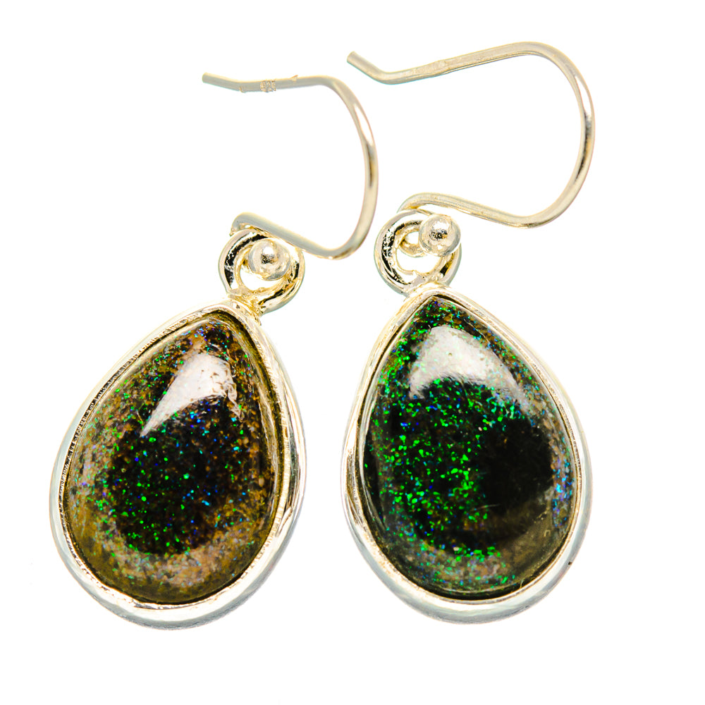 Andamooka Opal Earrings handcrafted by Ana Silver Co - EARR430791 - Photo 2