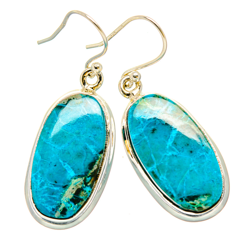 Chrysocolla Earrings handcrafted by Ana Silver Co - EARR430796 - Photo 2