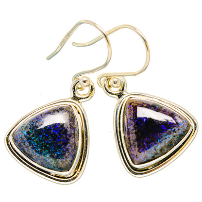 Andamooka Opal Earrings handcrafted by Ana Silver Co - EARR430809 - Photo 2