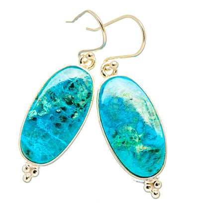 Chrysocolla Earrings handcrafted by Ana Silver Co - EARR430810 - Photo 2