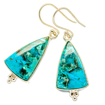 Chrysocolla Earrings handcrafted by Ana Silver Co - EARR430812 - Photo 2