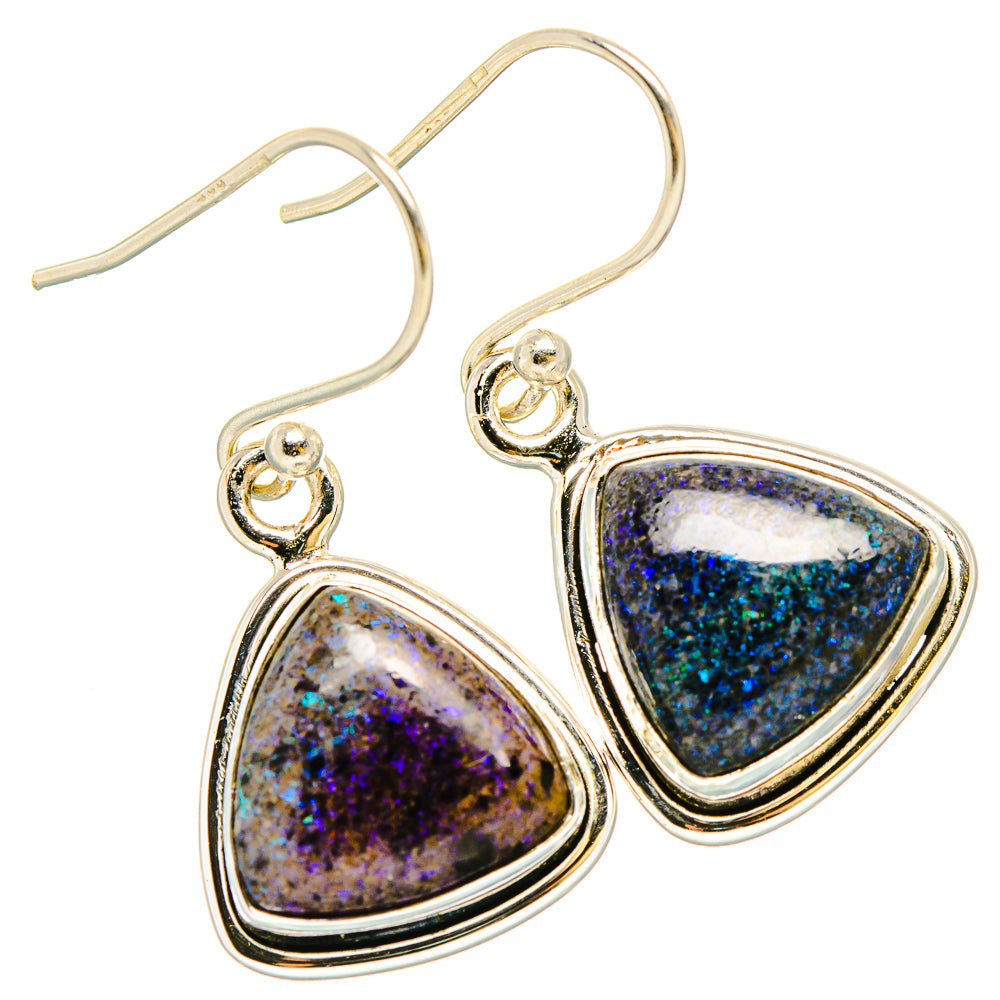 Andamooka Opal Earrings handcrafted by Ana Silver Co - EARR430823 - Photo 2