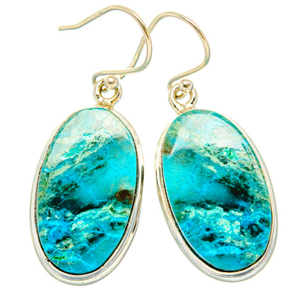 Chrysocolla Earrings handcrafted by Ana Silver Co - EARR430826 - Photo 2