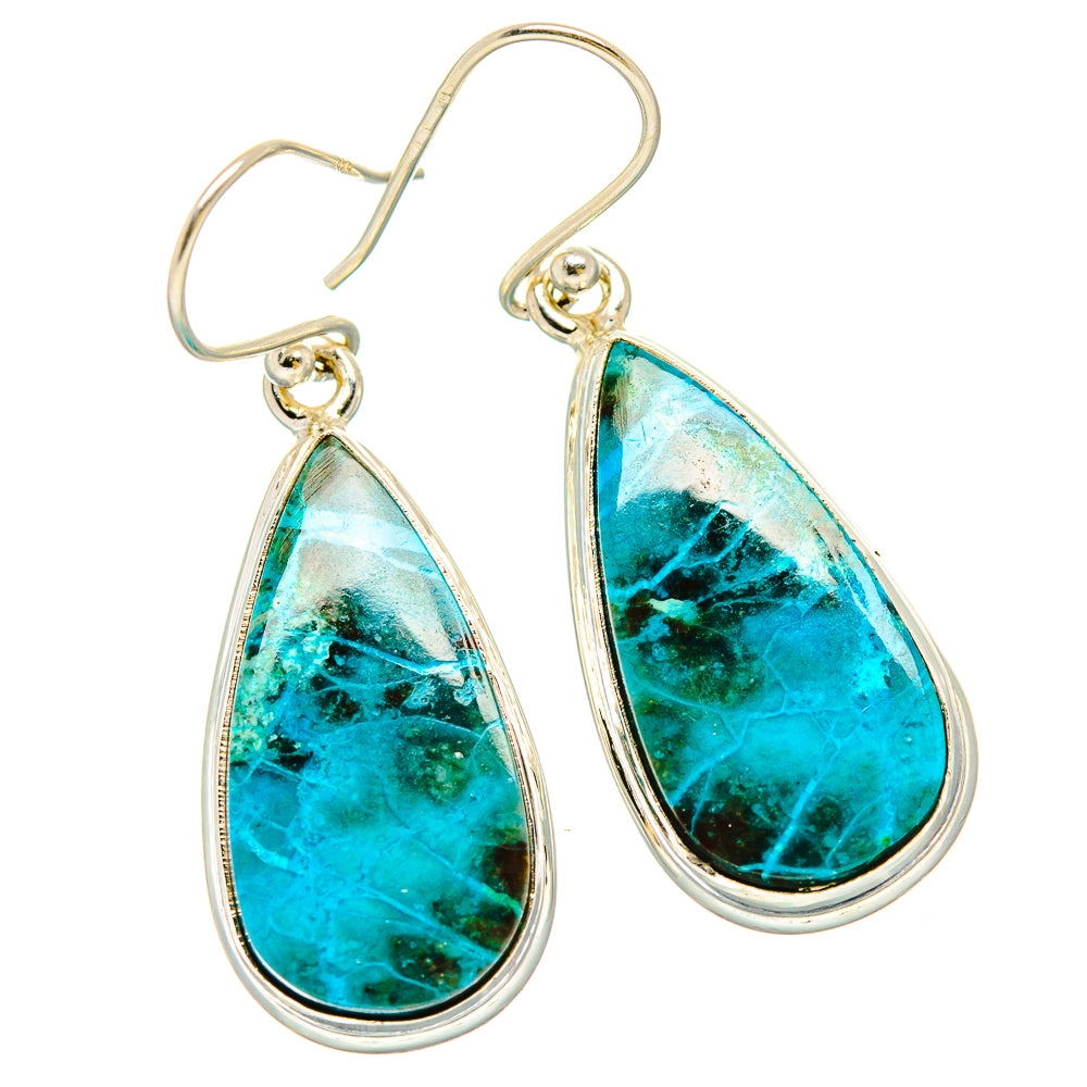 Chrysocolla Earrings handcrafted by Ana Silver Co - EARR430829 - Photo 2