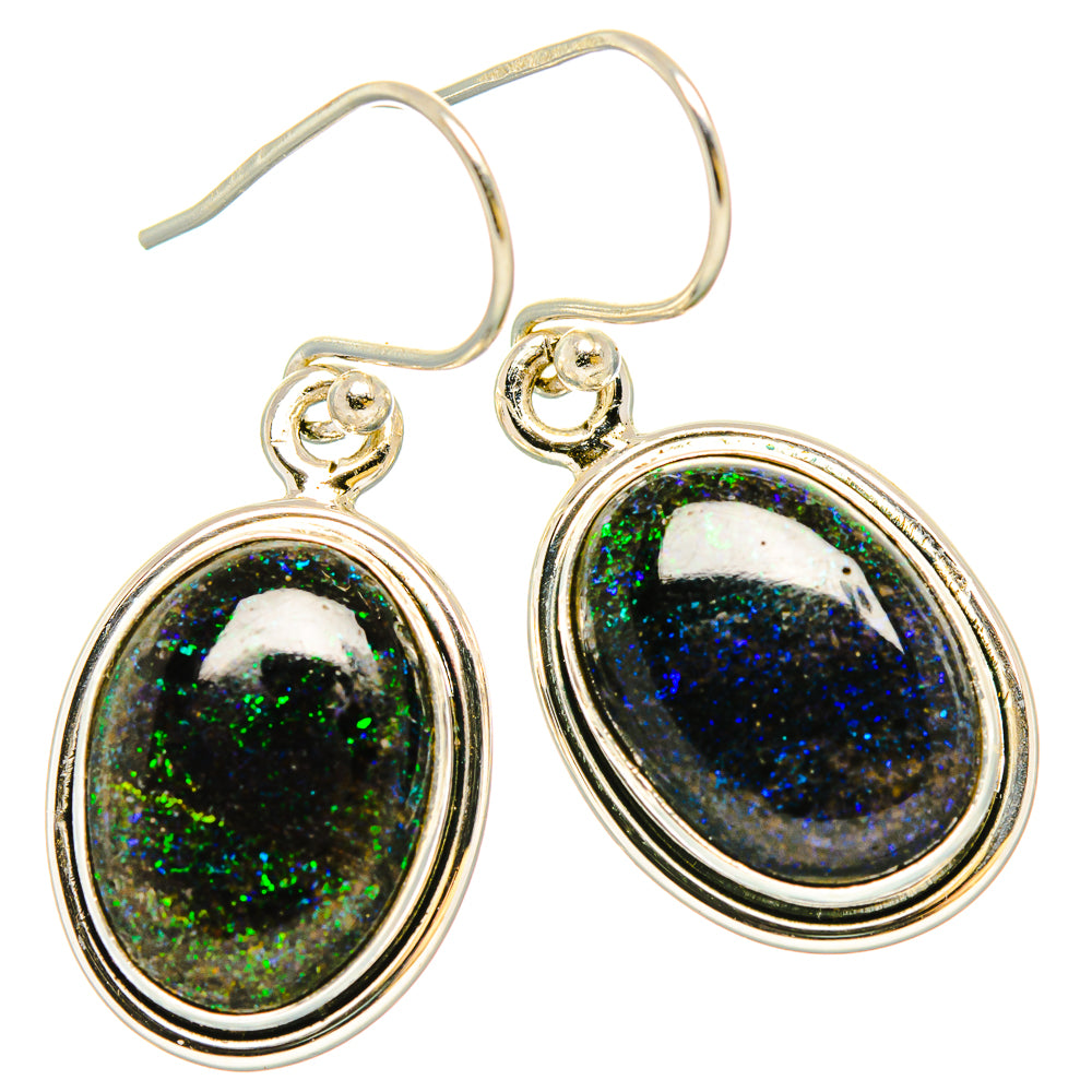 Andamooka Opal Earrings handcrafted by Ana Silver Co - EARR430832 - Photo 2