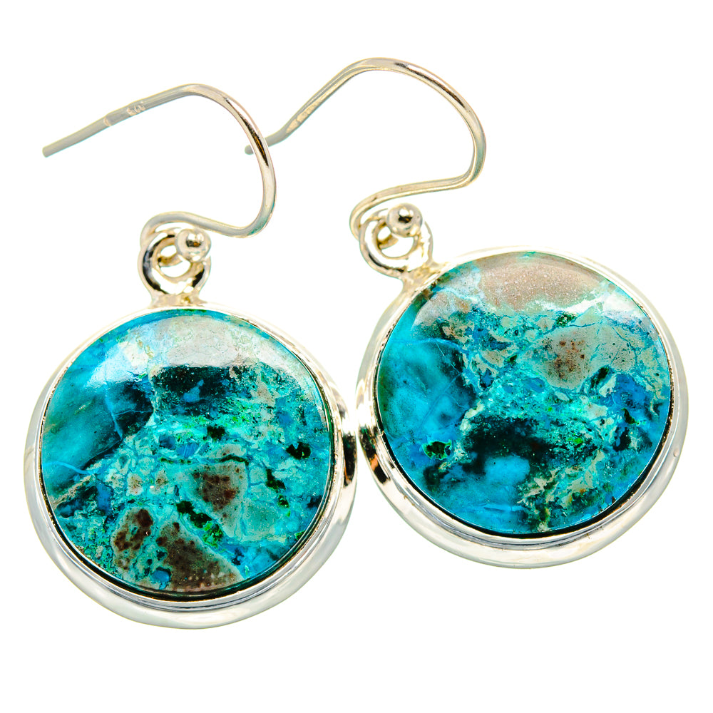 Chrysocolla Earrings handcrafted by Ana Silver Co - EARR430838 - Photo 2