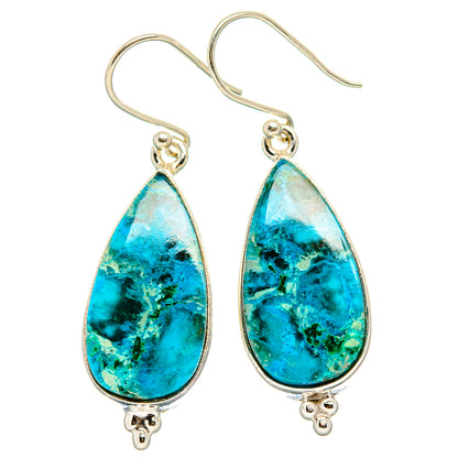 Chrysocolla Earrings handcrafted by Ana Silver Co - EARR430843 - Photo 2