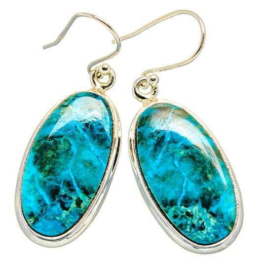 Chrysocolla Earrings handcrafted by Ana Silver Co - EARR430844 - Photo 2