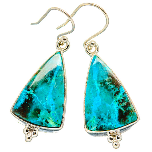 Chrysocolla Earrings handcrafted by Ana Silver Co - EARR430845 - Photo 2