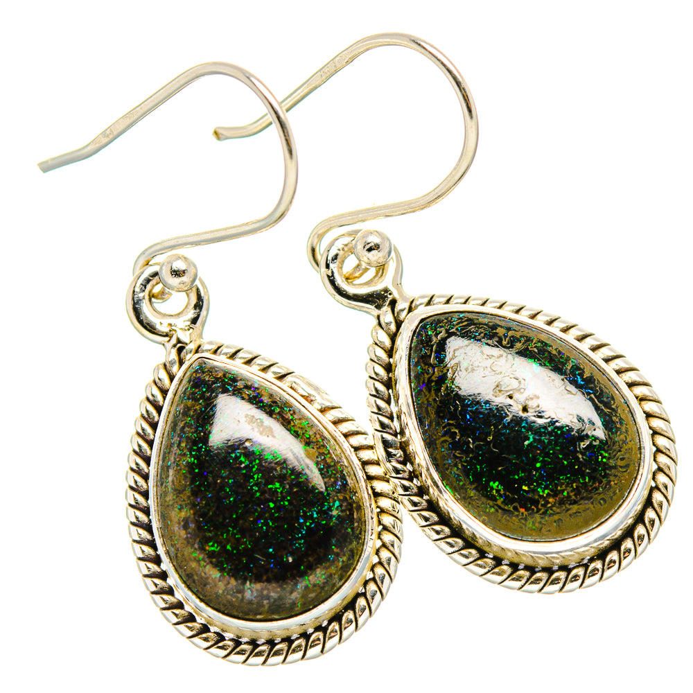Andamooka Opal Earrings handcrafted by Ana Silver Co - EARR430850 - Photo 2