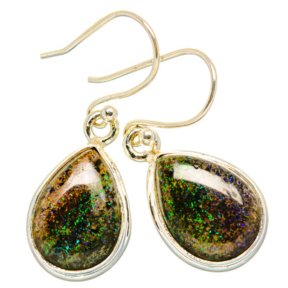 Andamooka Opal Earrings handcrafted by Ana Silver Co - EARR430853 - Photo 2