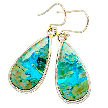 Chrysocolla Earrings handcrafted by Ana Silver Co - EARR430854 - Photo 2