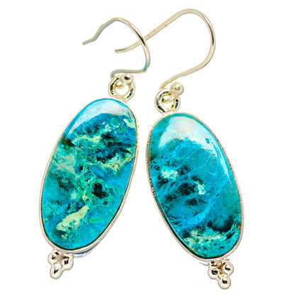 Chrysocolla Earrings handcrafted by Ana Silver Co - EARR430856 - Photo 2