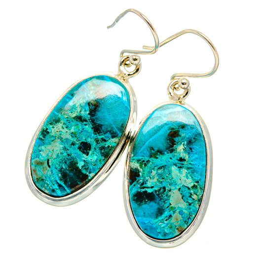 Chrysocolla Earrings handcrafted by Ana Silver Co - EARR430858 - Photo 2