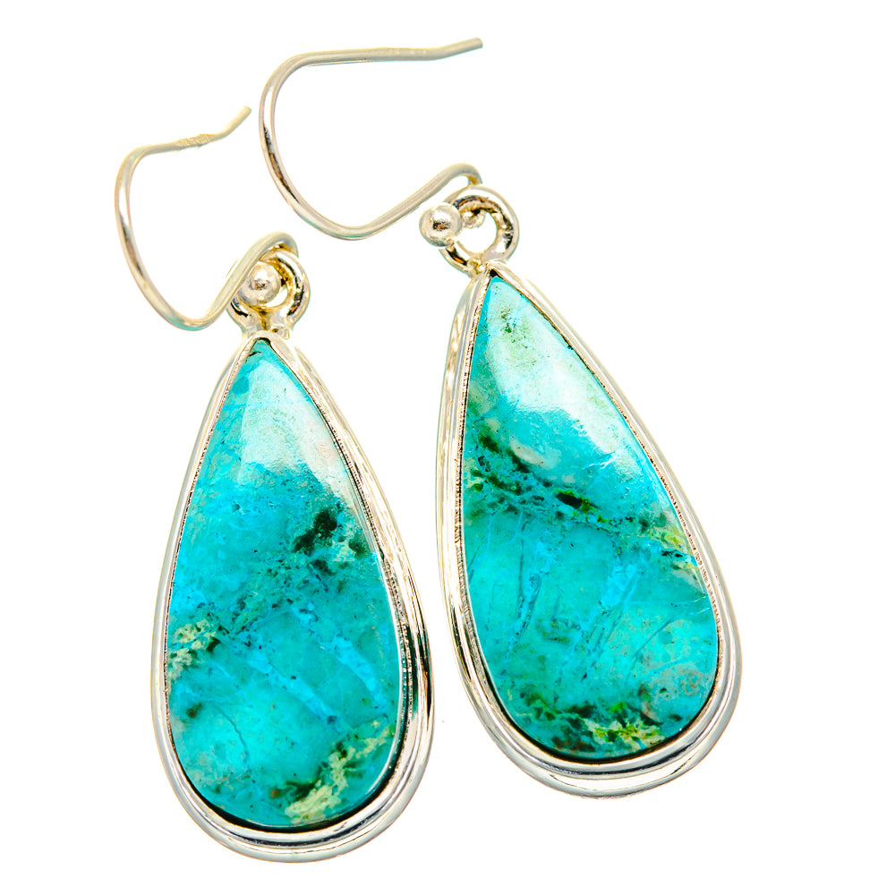 Chrysocolla Earrings handcrafted by Ana Silver Co - EARR430863 - Photo 2